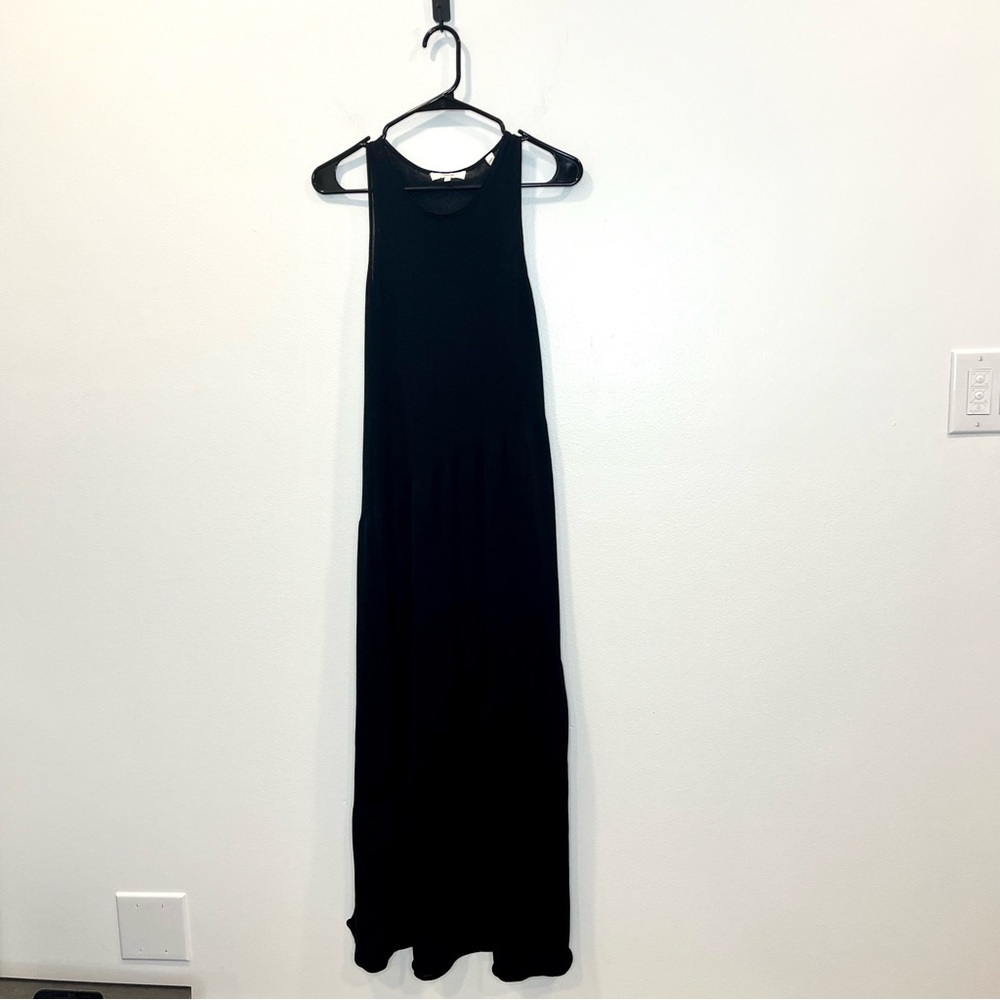 Vince tiered midi black knit cotton dress - size XS - Picture 5 of 8